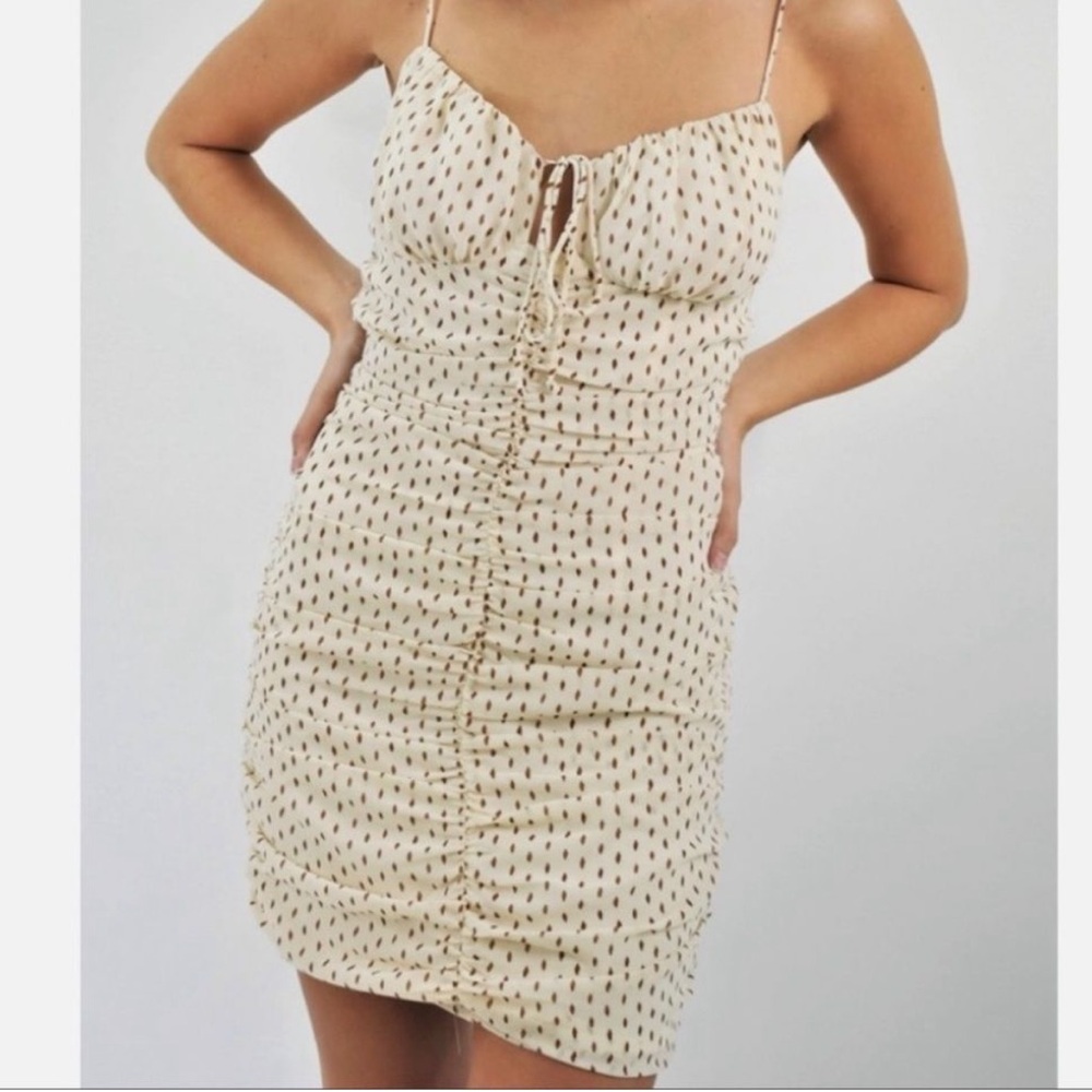 NWT Cotton Candy LA NWT Cream Polka Dot Mini Dress